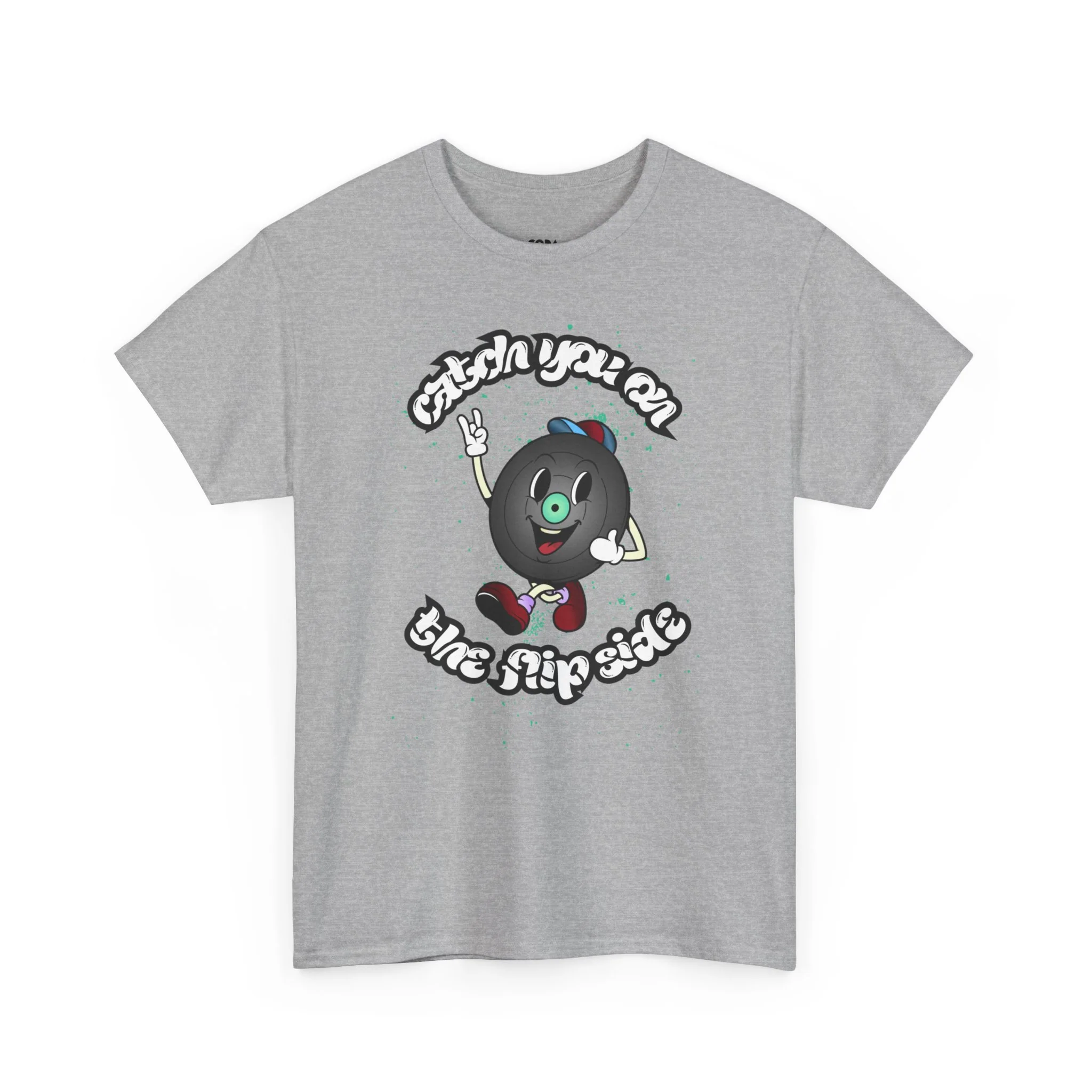 'Catch You On The Flip Side' Men's Vinyl T-Shirt - Image 10