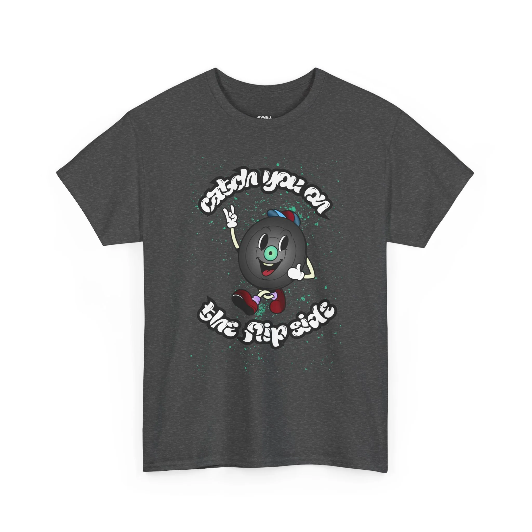 'Catch You On The Flip Side' Men's Vinyl T-Shirt - Image 46