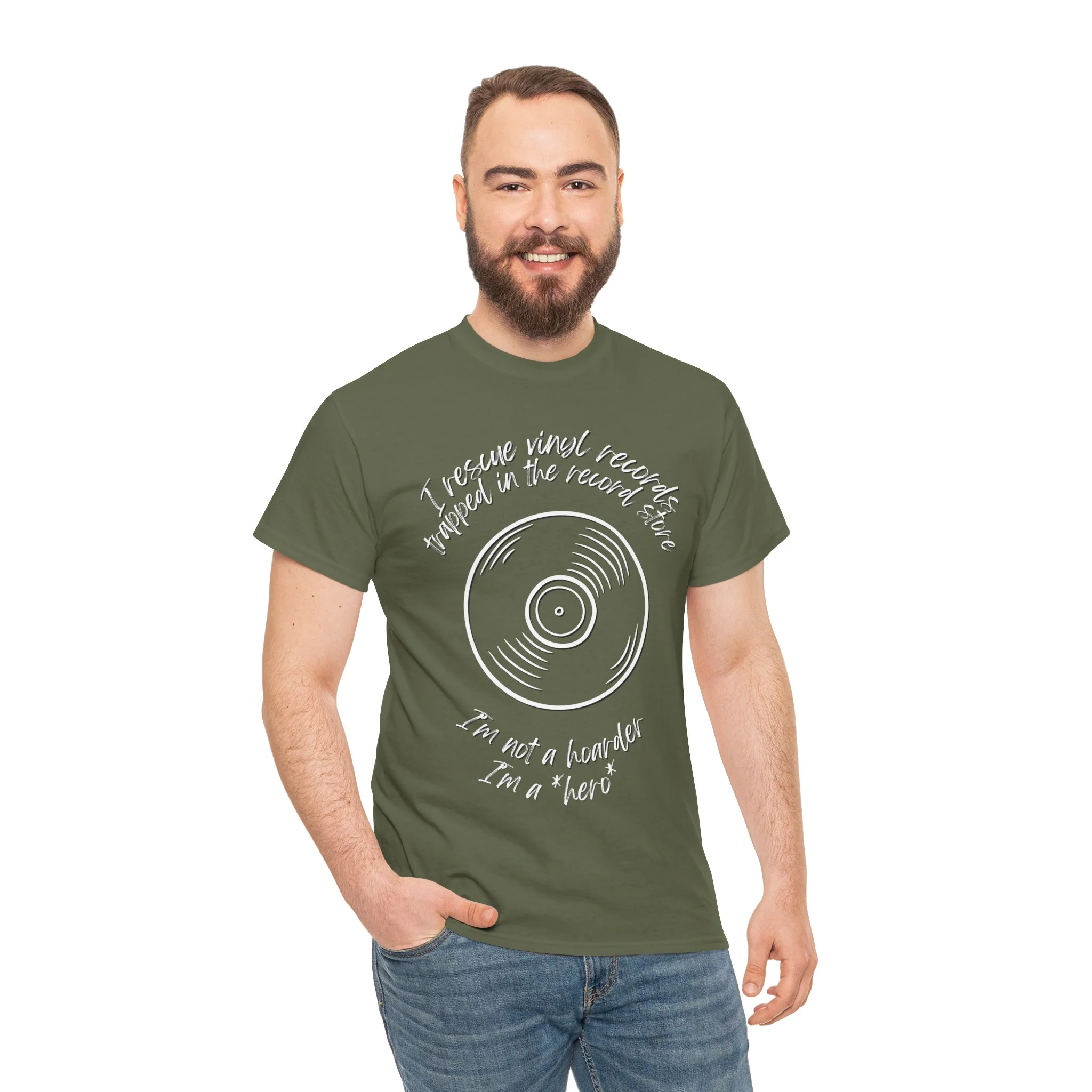 'I'm Not a Hoarder, I'm a Hero' Men's Vinyl T-Shirt - Image 24