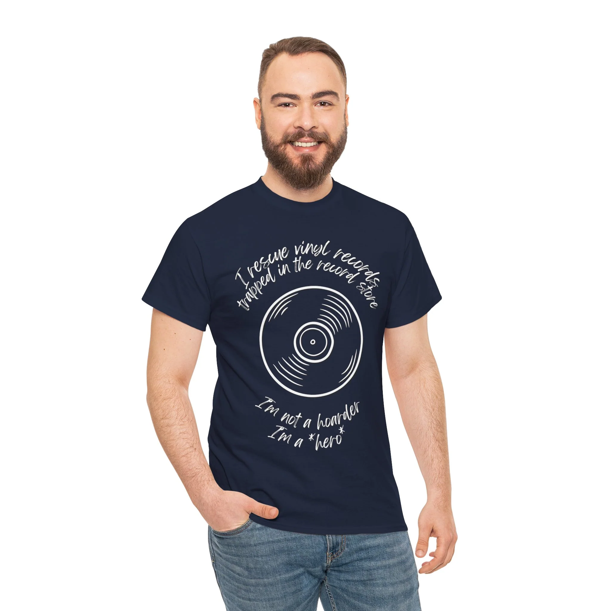 'I'm Not a Hoarder, I'm a Hero' Men's Vinyl T-Shirt - Image 6