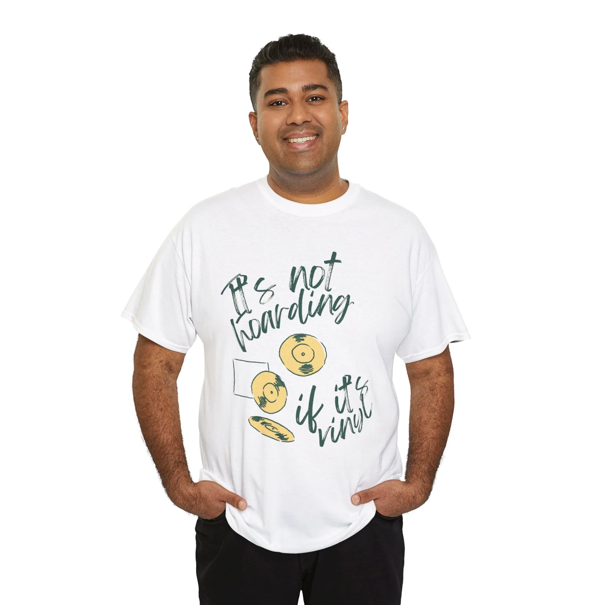 'It's Not Hoarding If It's Vinyl' Men's T-Shirt - Image 14