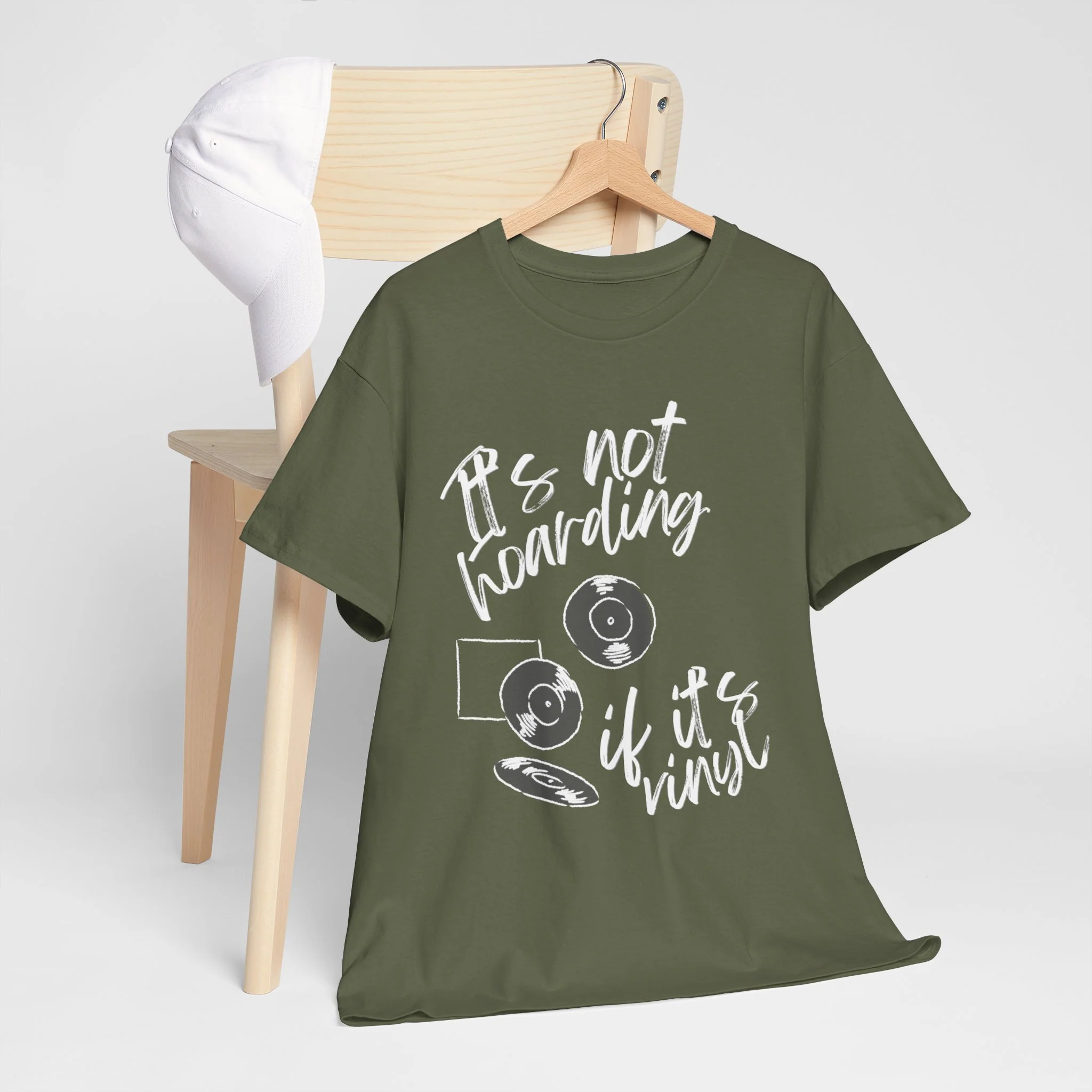 'It's Not Hoarding If It's Vinyl' Men's T-Shirt - Image 3