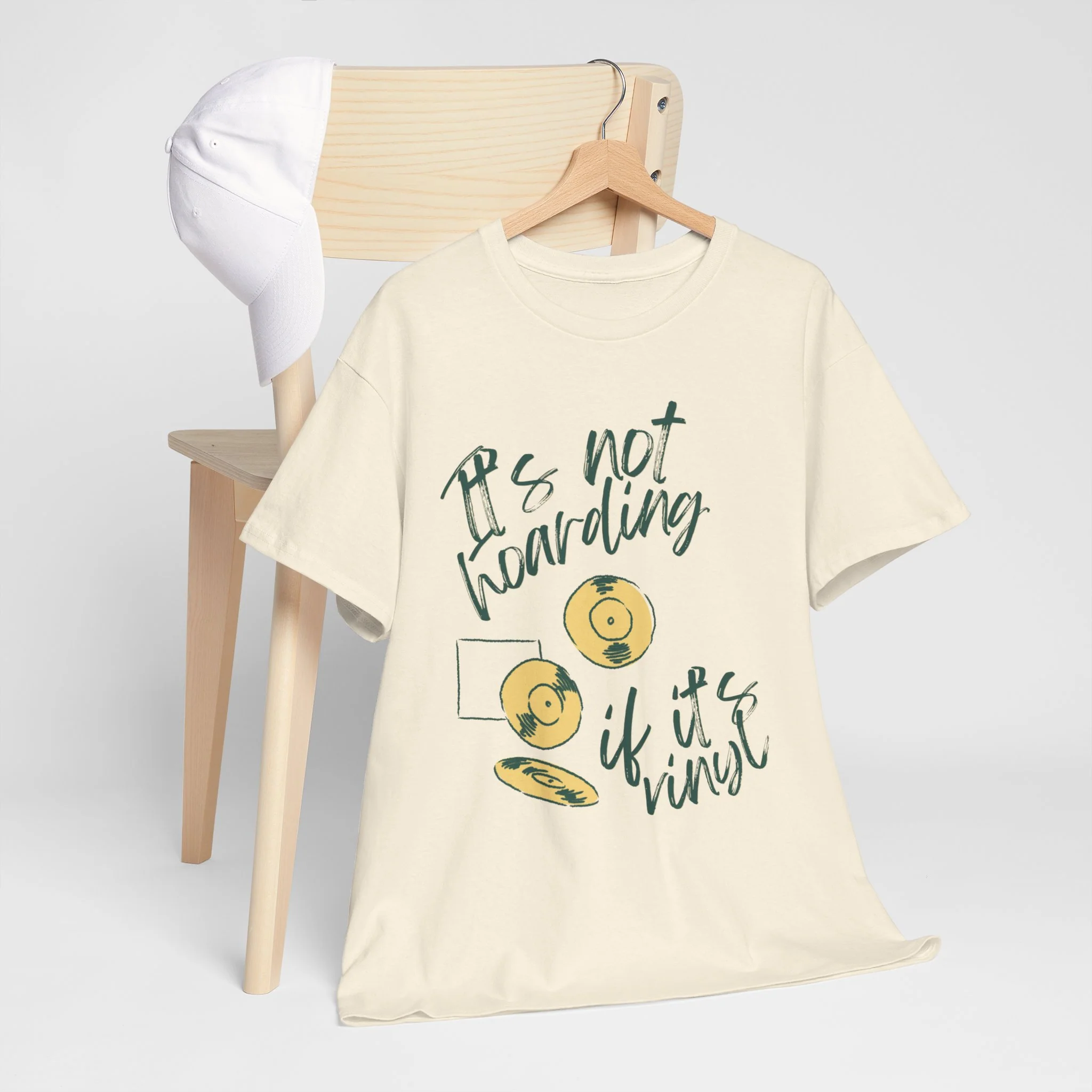 'It's Not Hoarding If It's Vinyl' Men's T-Shirt - Image 43