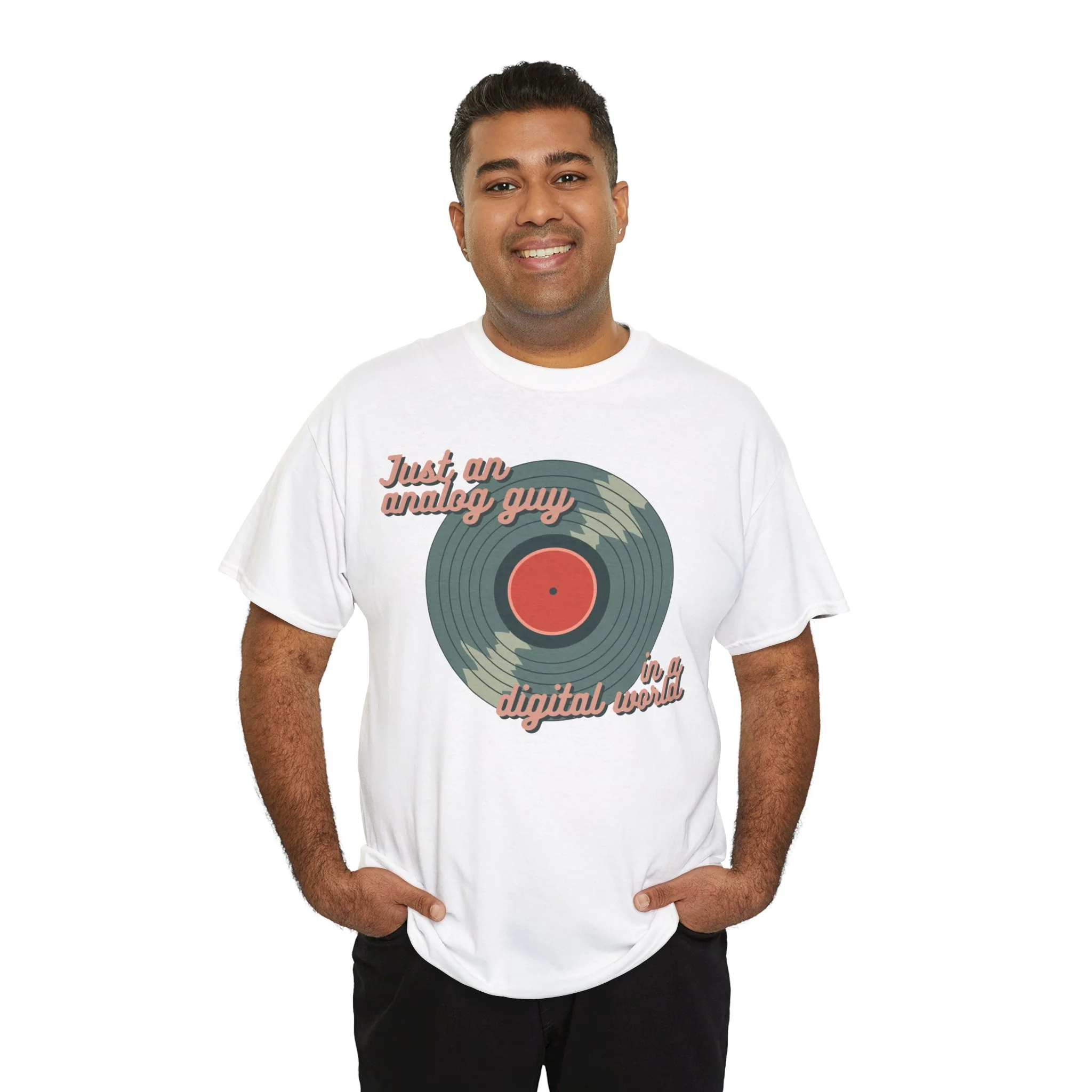 'Just an Analog Guy, In a Digital World' Men's T-Shirt - Image 43