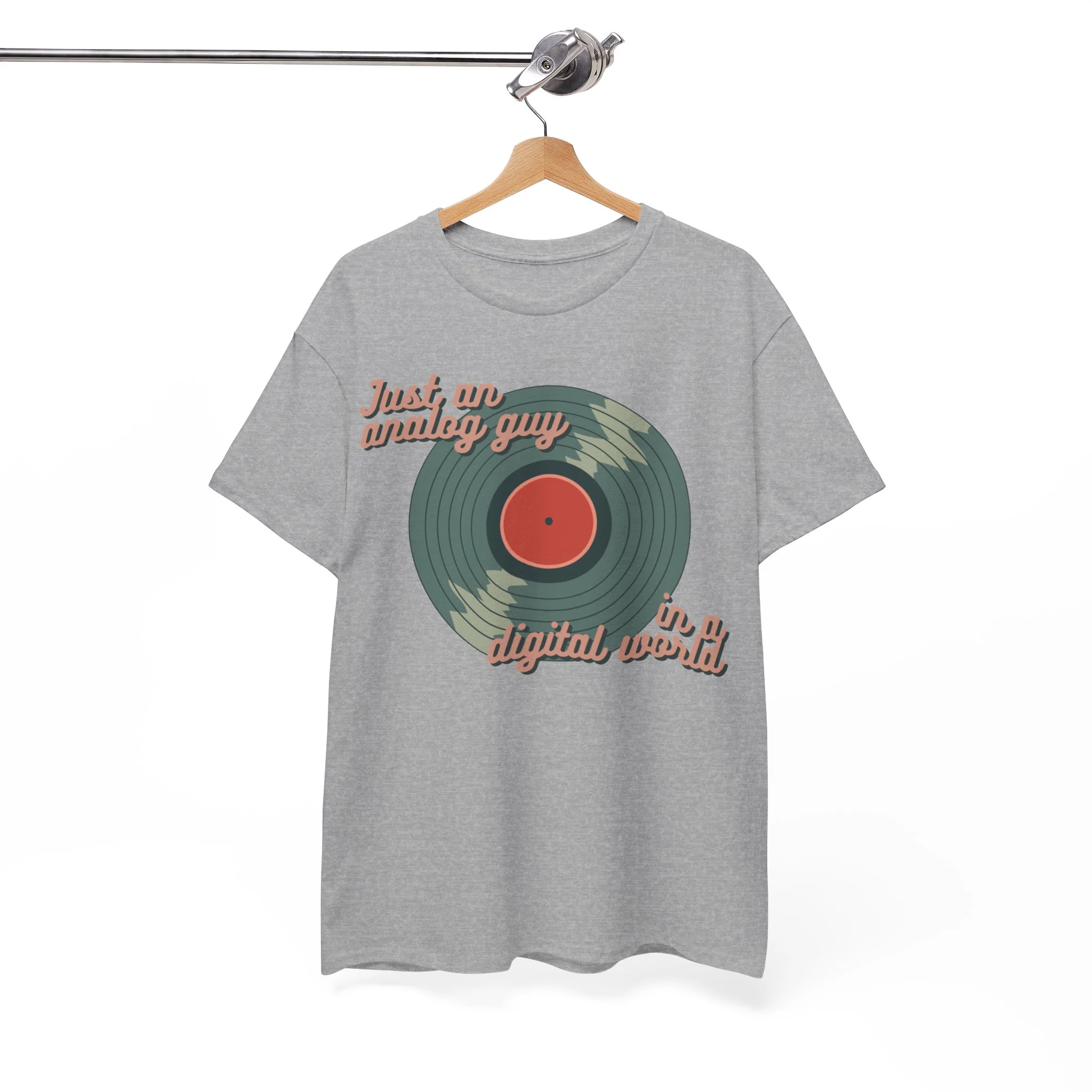 'Just an Analog Guy, In a Digital World' Men's T-Shirt - Image 48