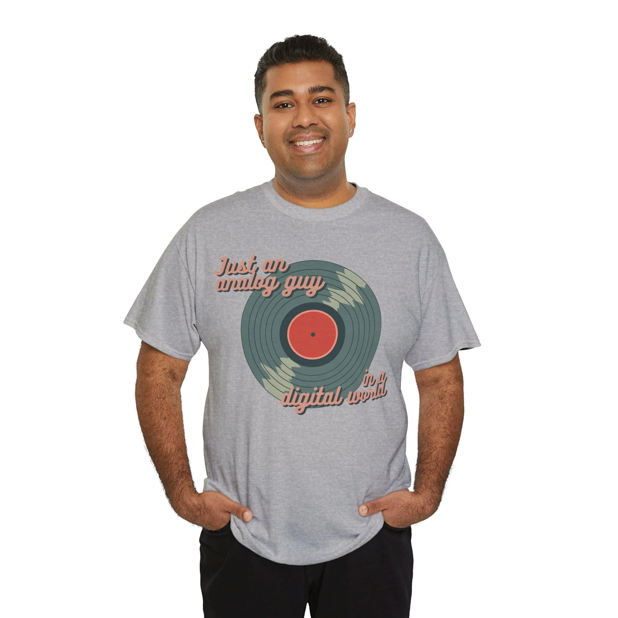 'Just an Analog Guy, In a Digital World' Men's T-Shirt - Image 52