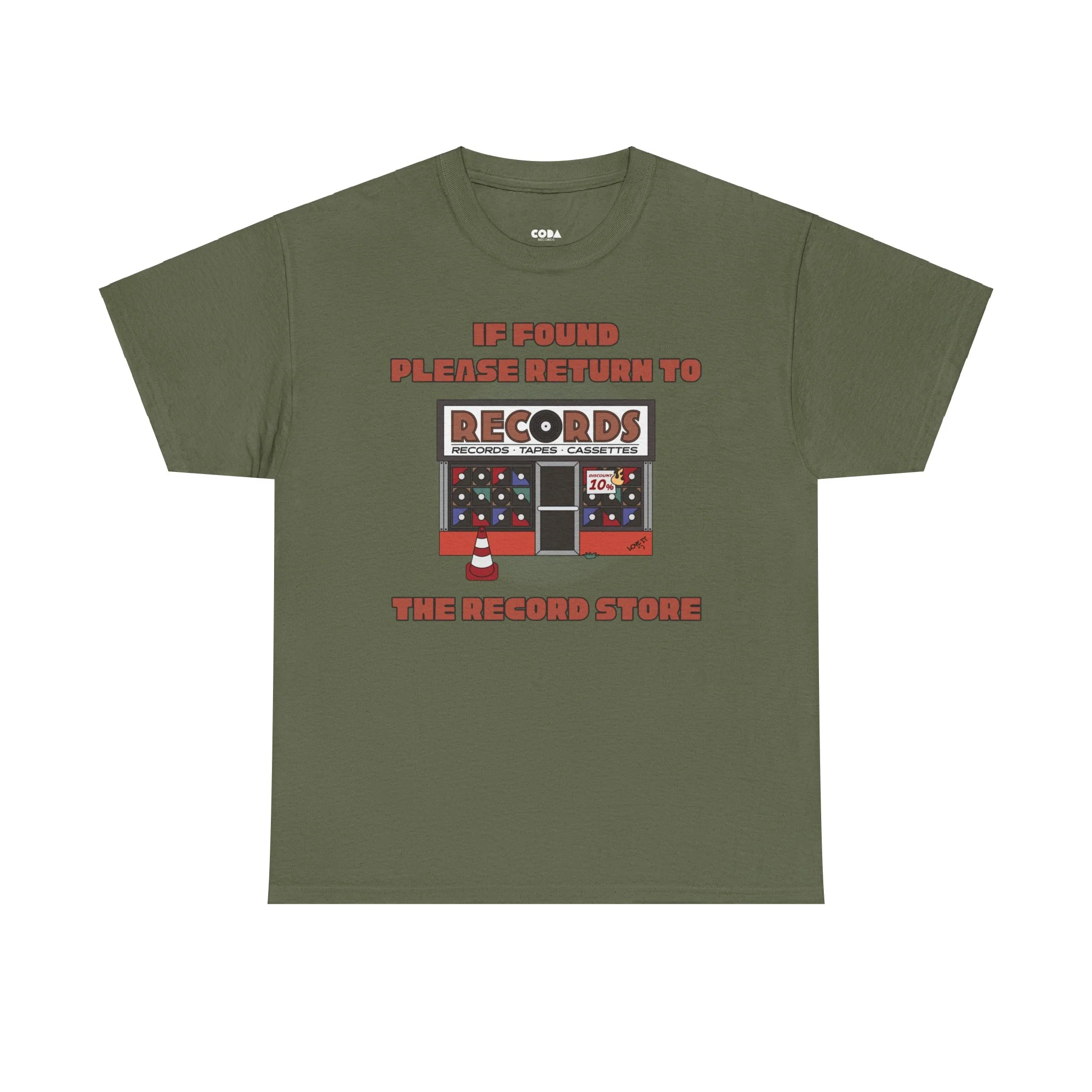 'If Found, Please Return to the Record Store' Men's T-Shirt - Image 15