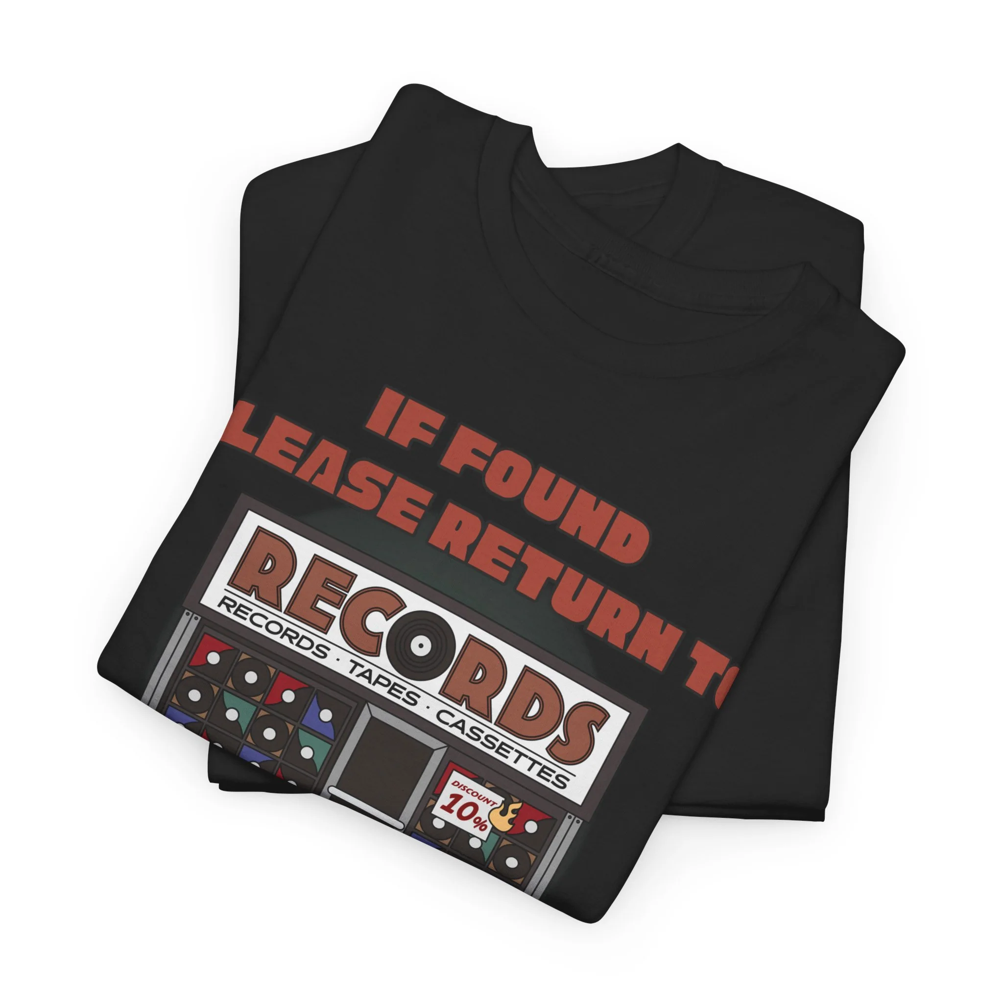 'If Found, Please Return to the Record Store' Men's T-Shirt - Image 58